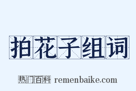 拍花子组词是什么意思的图片